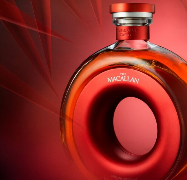 A bottle of The Macallan Time Space Mastery zoom view. 