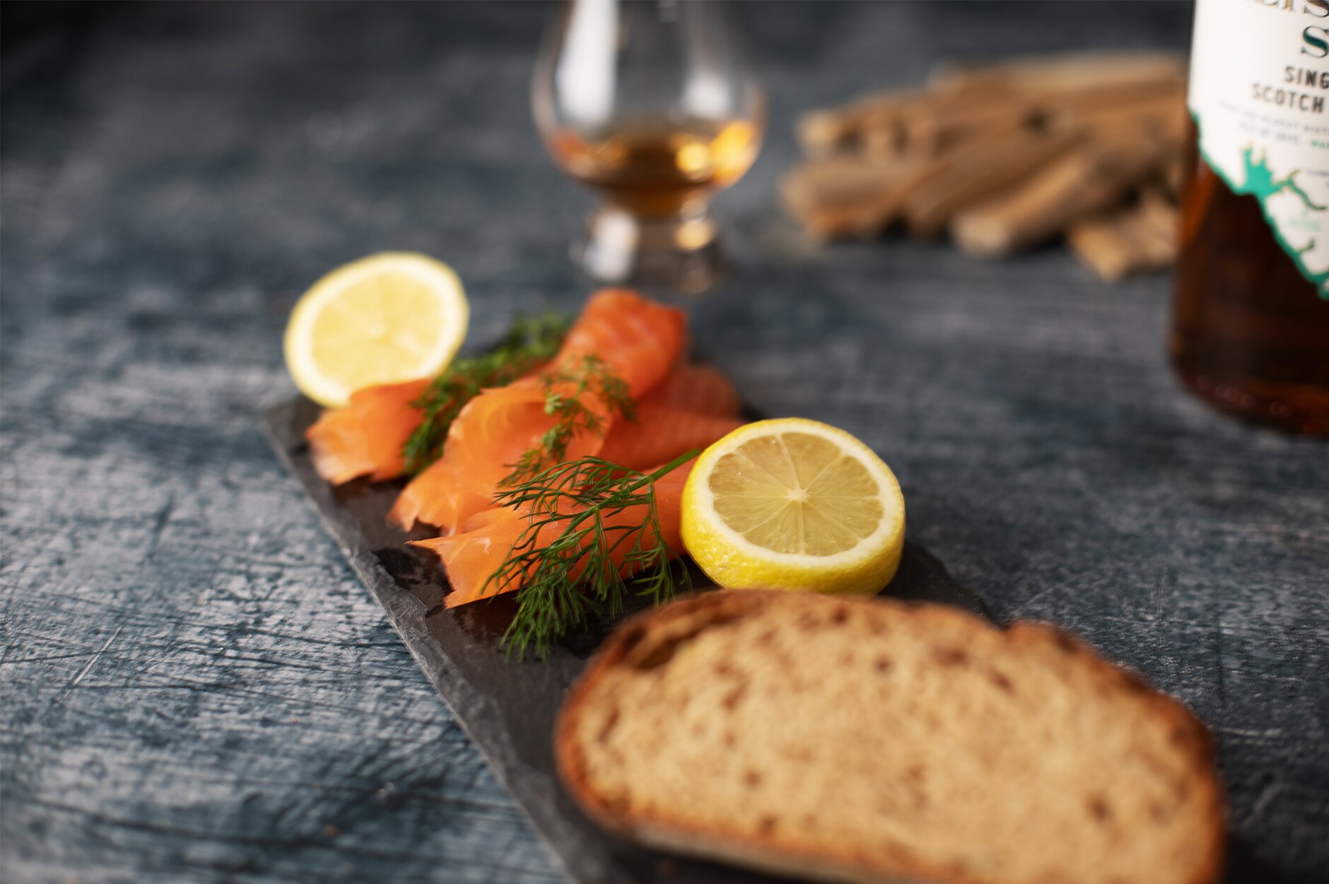 Smoked Salmon on Dark Rye