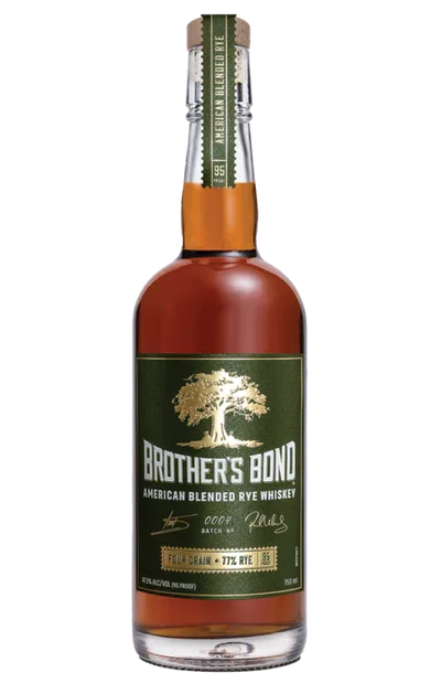 Brother's Bond American Blended
Rye Whiskey Bottle