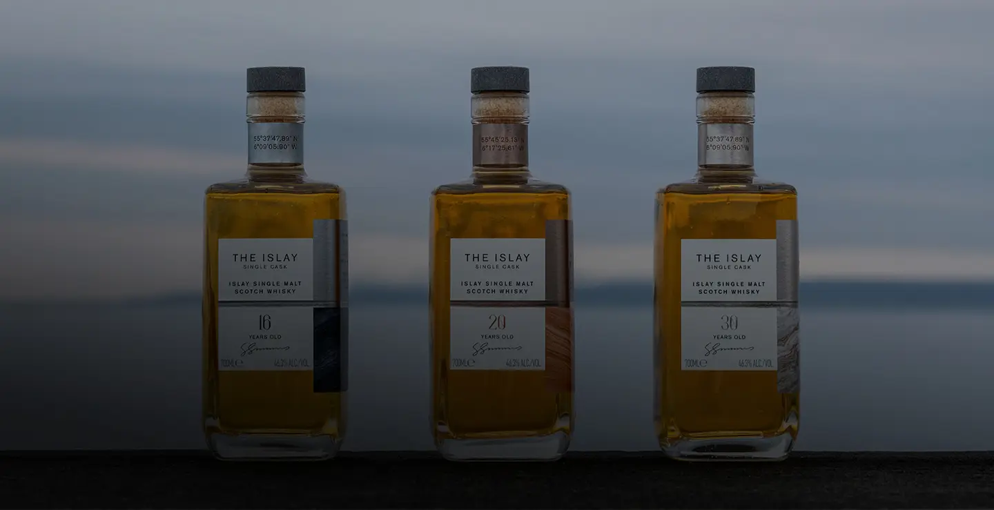 Three bottles of The Islay