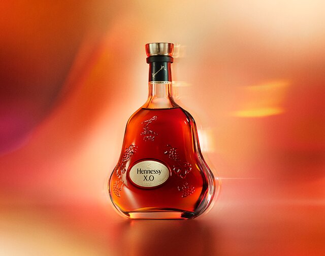 A bottle of Hennessy XO