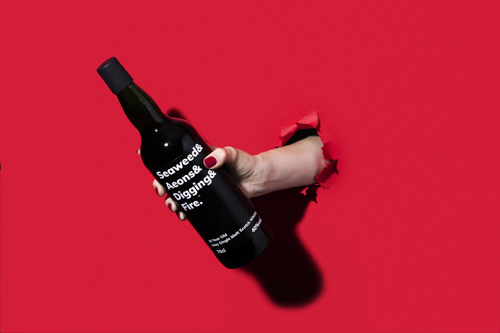 A bottle of Seaweed & Aeons & Digging & Fire 10 year old 