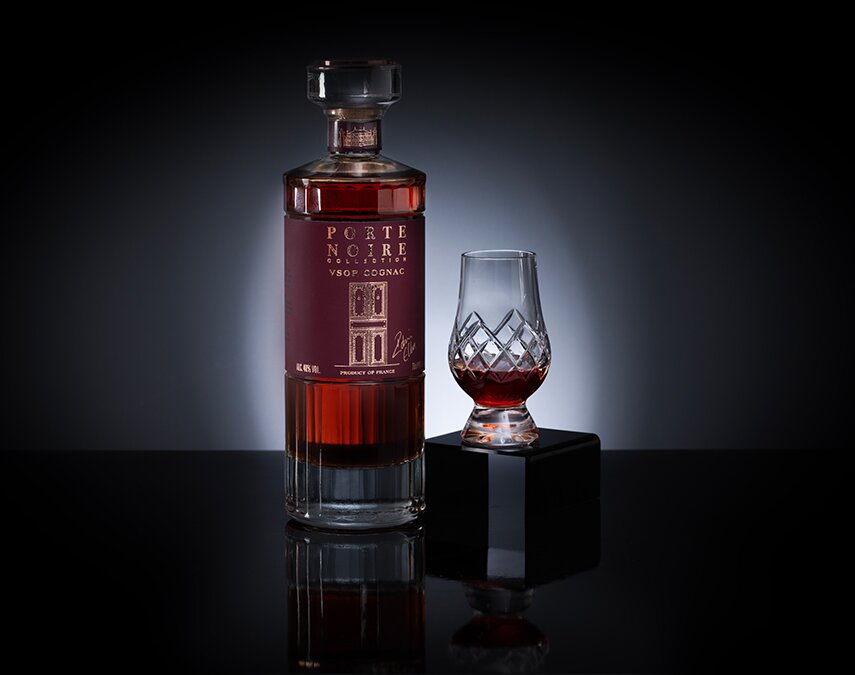 A bottle of Porte Noire VSOP Cognac
