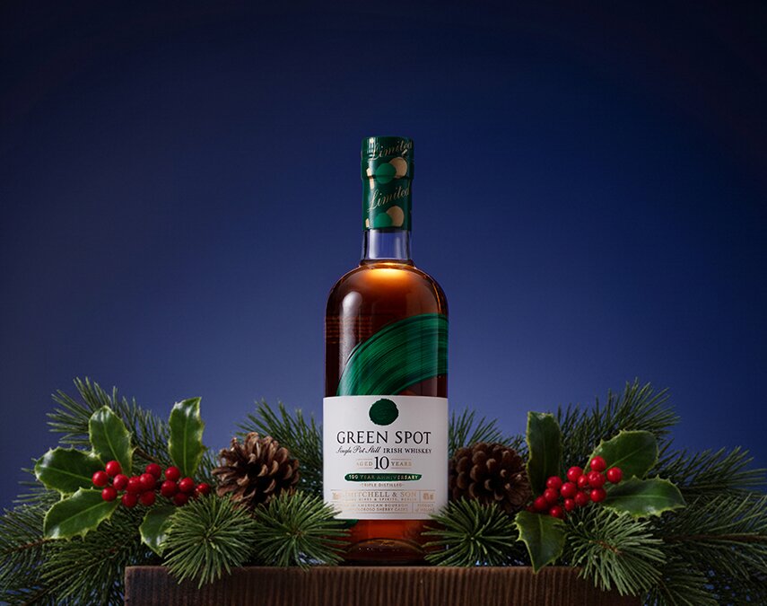 A bottle of Green Spot 10 Year Old 100 Year Anniversary Limited Edition