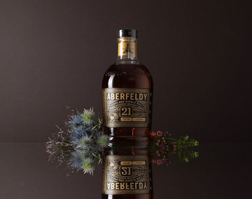 A bottle of Aberfeldy 21 Year Old.