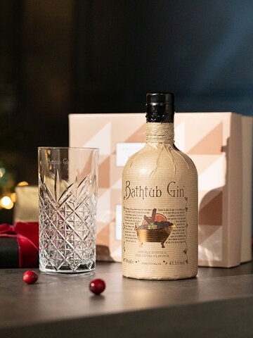 Bathtub gin gift set with highball glass