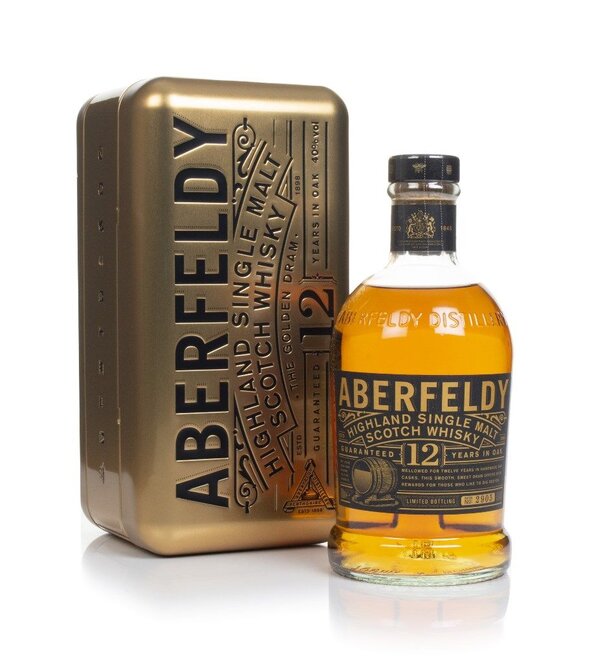 Aberfeldy 12 year old with gold bar tin