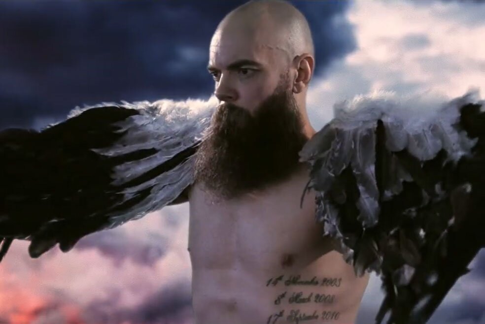 Tom Ball becoming a birdman for a Master of Malt April Fool video