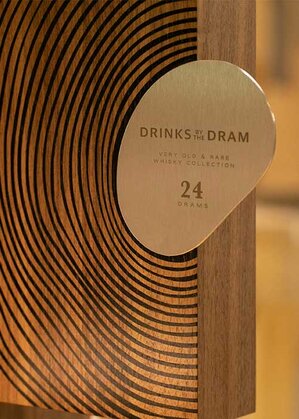 Close up of The Very Old & Rare Whisky Collection door
