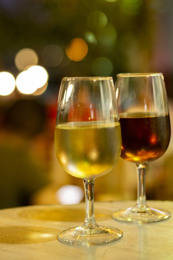 Two glasses of sherry