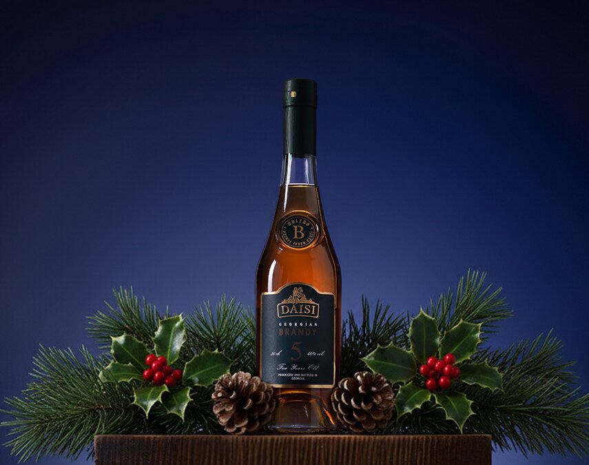 A bottle of Daisi Brandy 5 Year Old