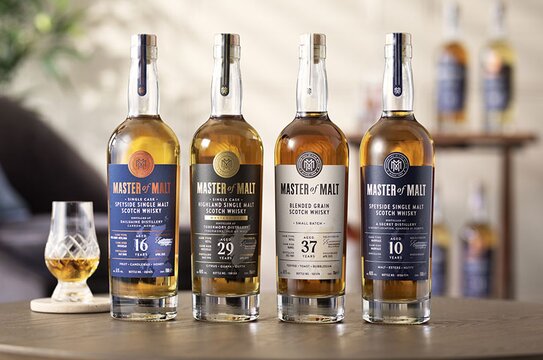 A collection of old and rare whiskies.