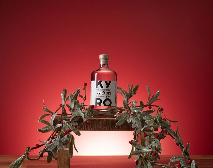 A bottle of Kyrö Gin