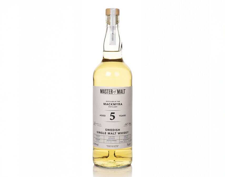 A bottle of Mackmyra 5 Year Old 2014 (Master of Malt).