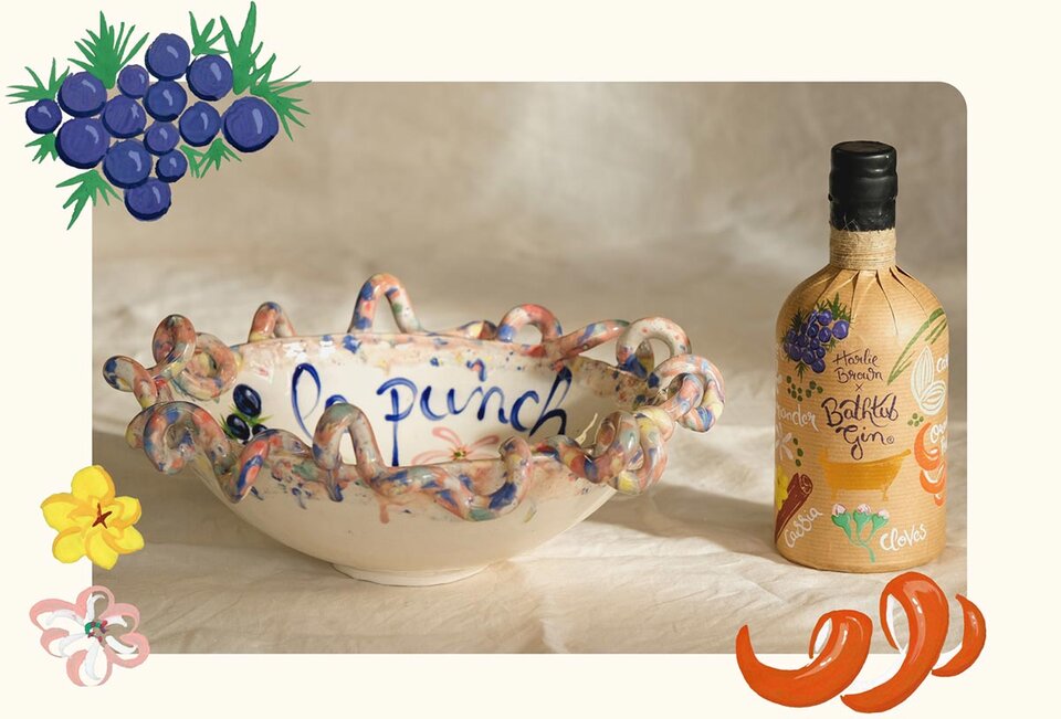 Bathtub Gin Harlie Brown x Bathtub Gin - Punchbowl and bottle