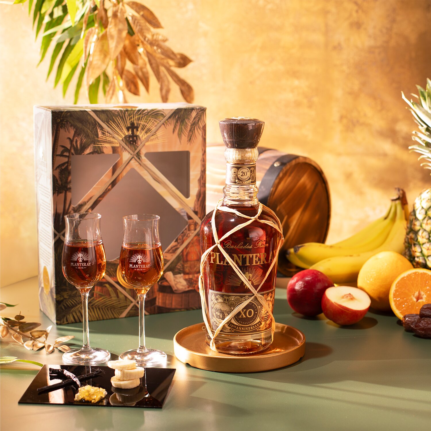 A bottle of Planteray XO 20th Anniversary