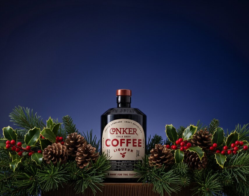A bottle of Conker Spirit Cold Brew Coffee Liqueur