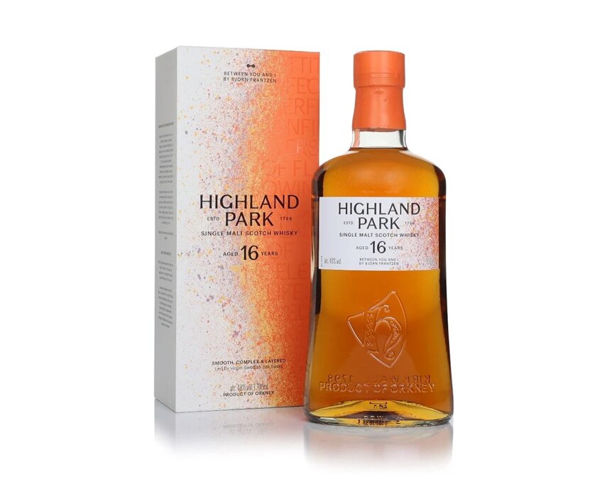 A bottle of Highland Park - Between You & I scotch whisky