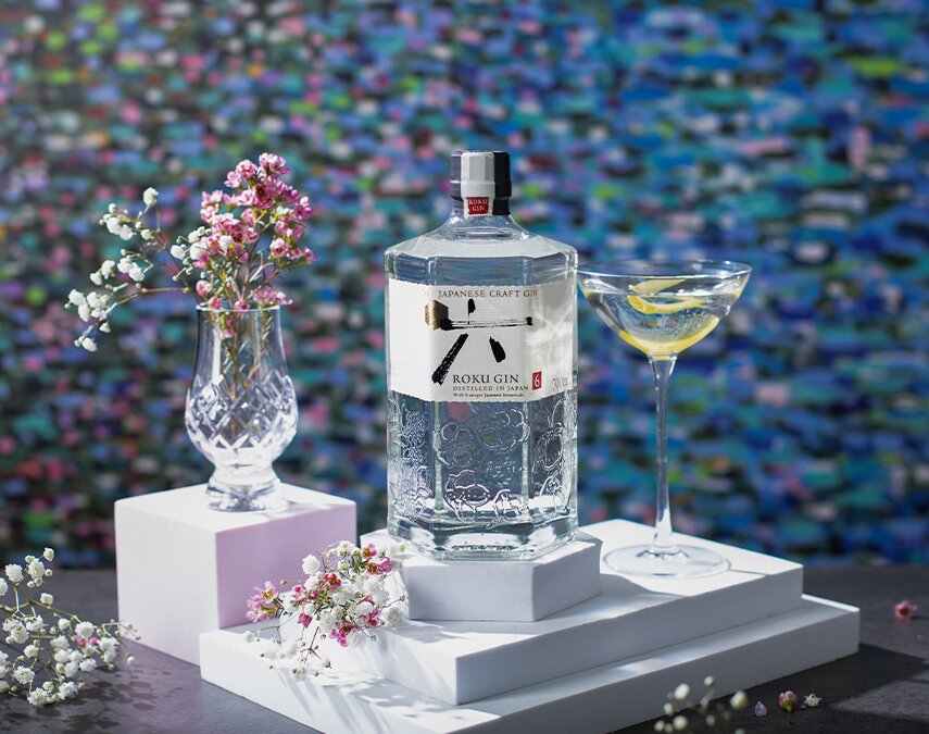 A bottle of Roku Japanese Craft Gin.