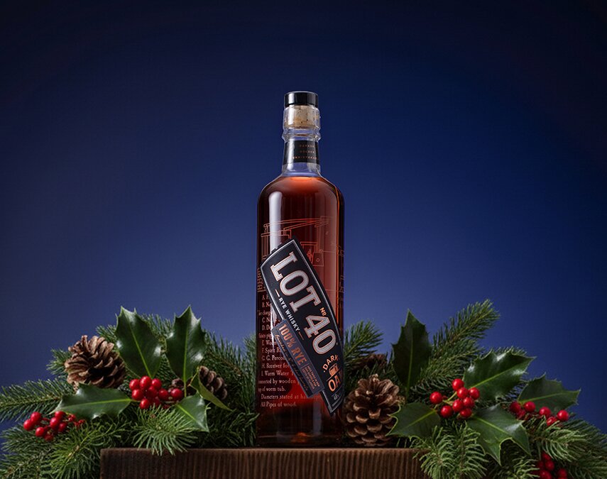 A bottle of Lot 40 Dark Oak