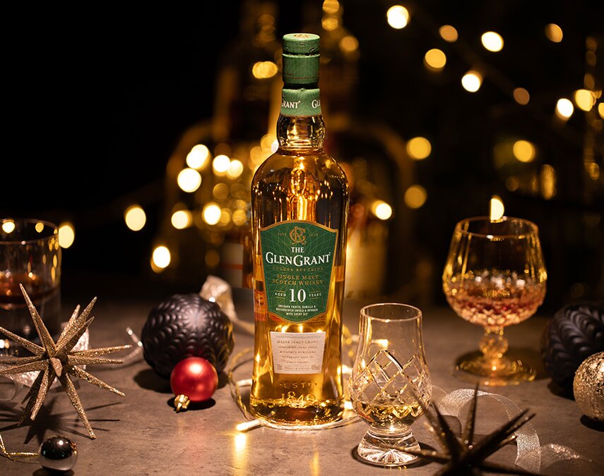 A bottle of Glen Grant 10 Year Old.