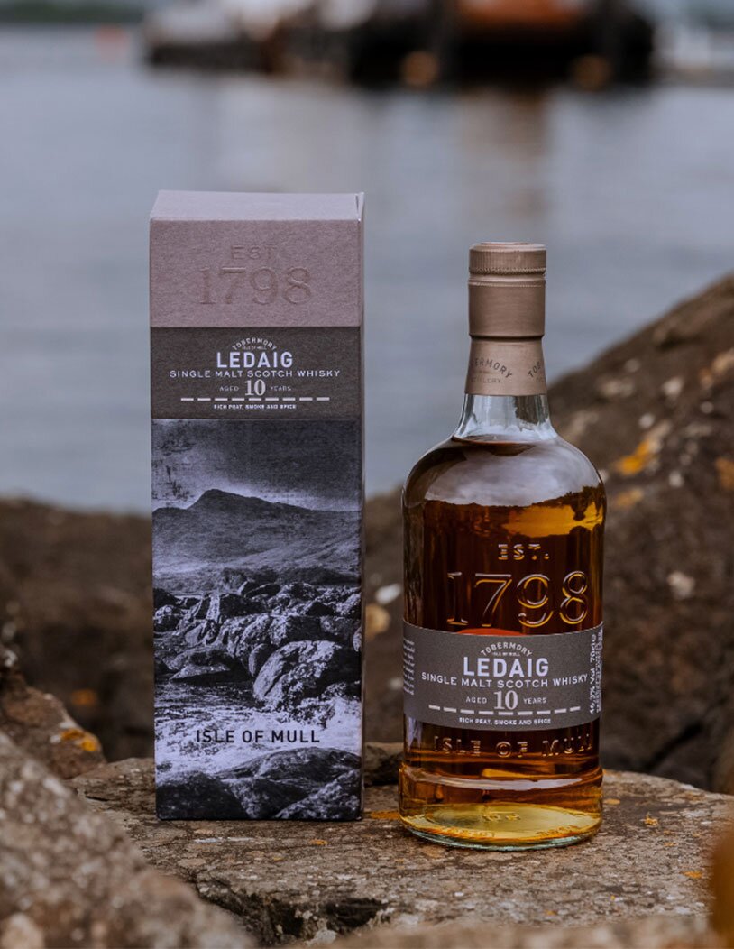 A bottle of Ledaig 10 Year Old.