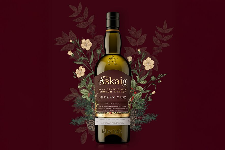 A bottle of Port Askaig Sherry Cask.