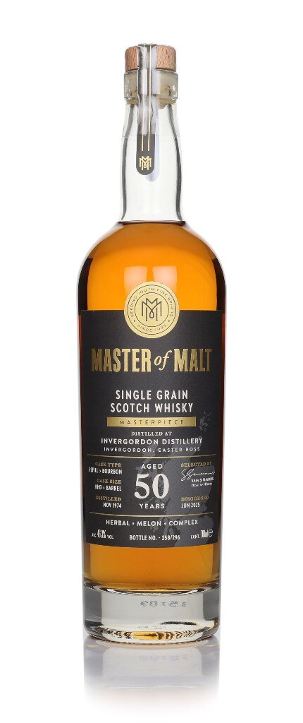 A bottle on MoM Invergordon 50YO whisky