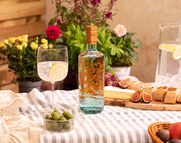 A bottle of Silent Pool Gin.