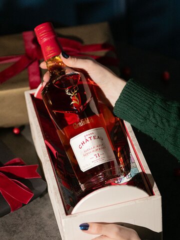A bottle of Glenfiddich Grand Château 31 Year Old Whisky