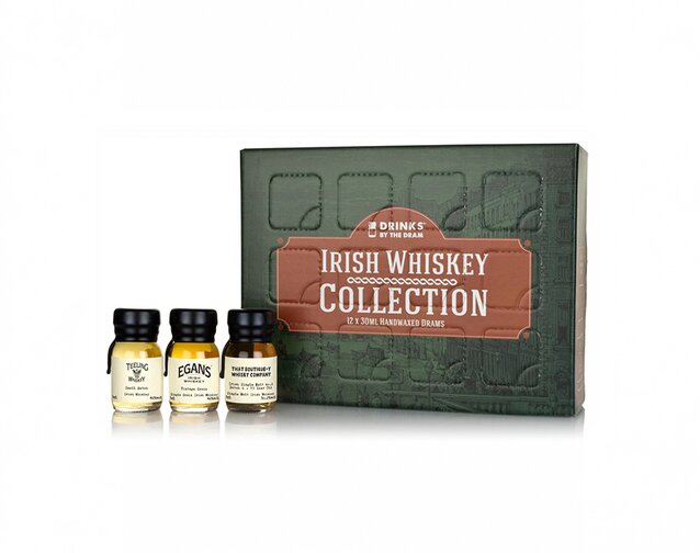 Drinks by the Dram 12 Dram Irish Whiskey Collection tasting set.
