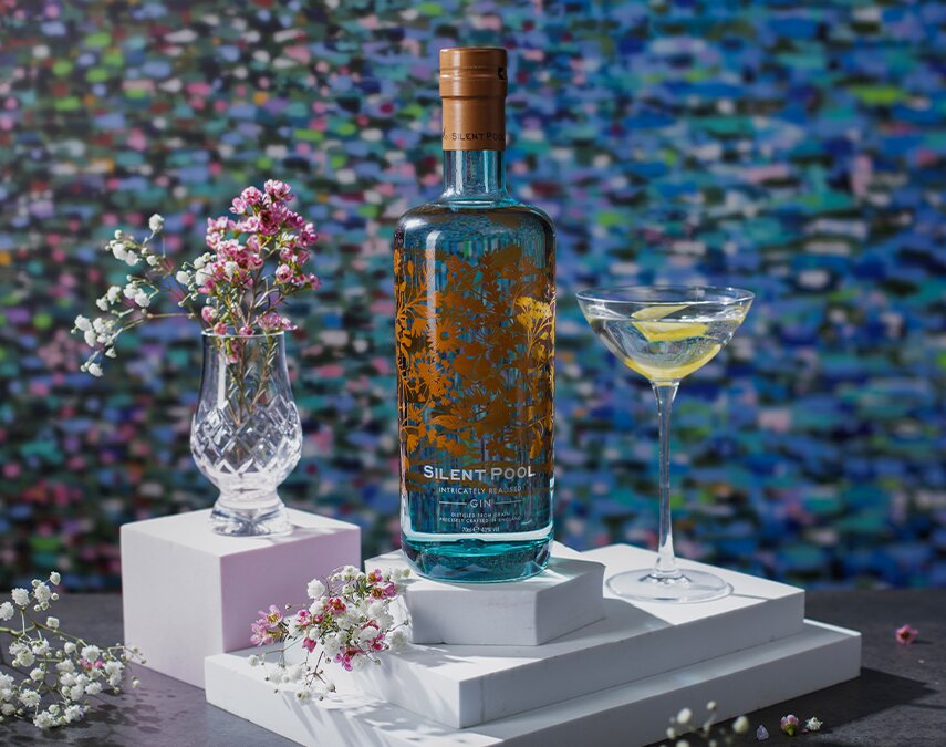 A bottle of Silent Pool Gin.
