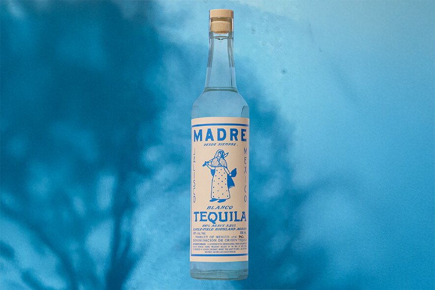 A bottle of Madre Tequila.