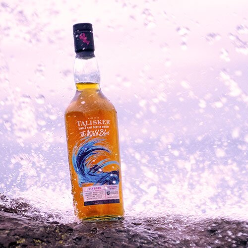 A bottle of Talisker The Wild Blue
