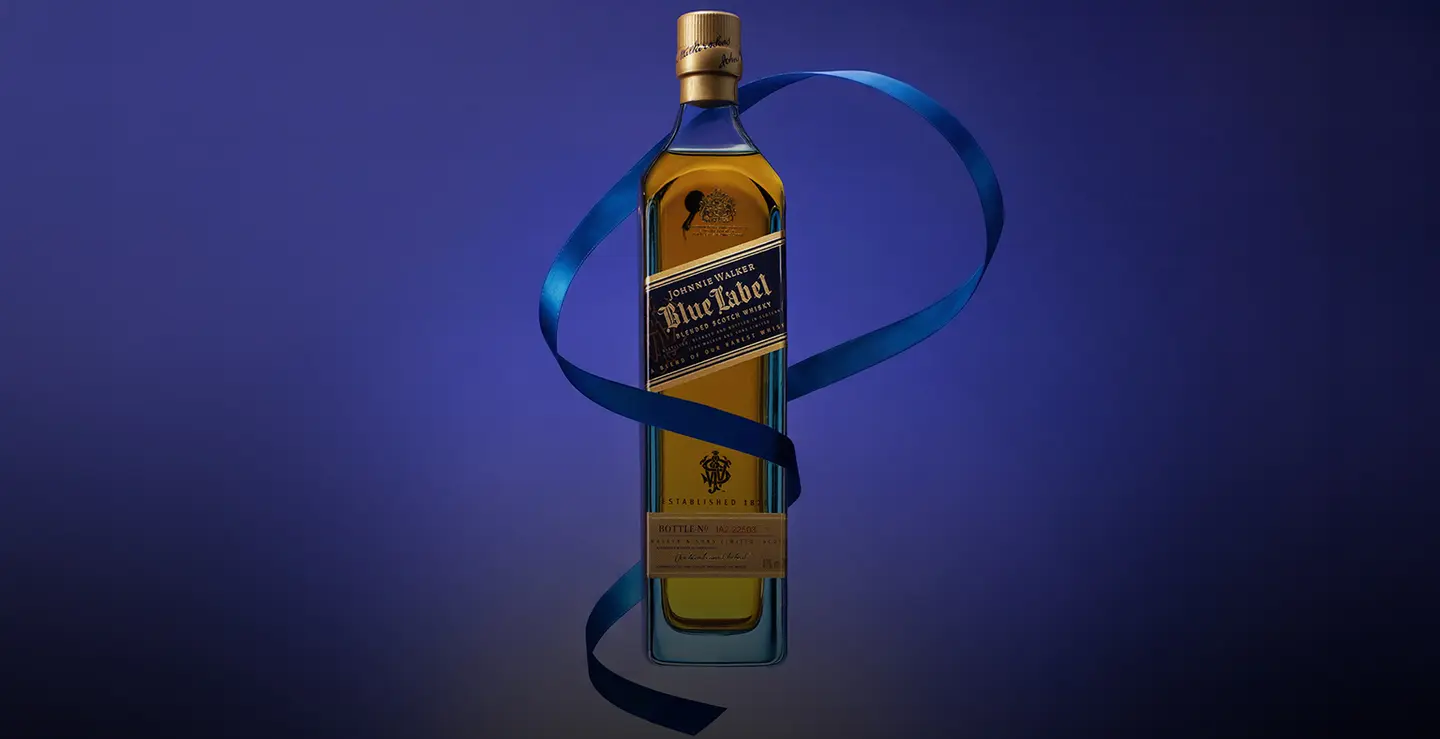 A bottle of Johnnie Walker blue label for father's day
