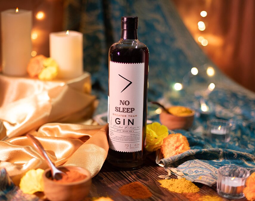 A bottle of No Sleep Greater Than Gin.