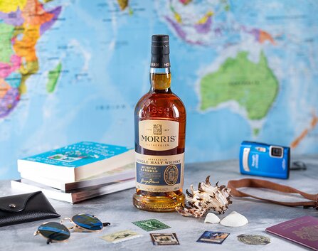 A bottle of Morris Australian Single Malt Whisky.