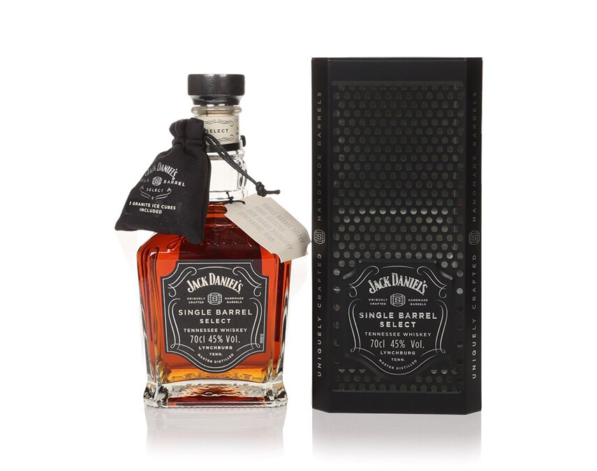 A bottle of Jack Daniel's Sinatra Select and tin