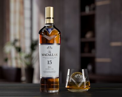 A bottle of The Macallan 15yo Double Cask