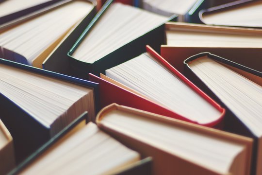 An array of colourful cover books.