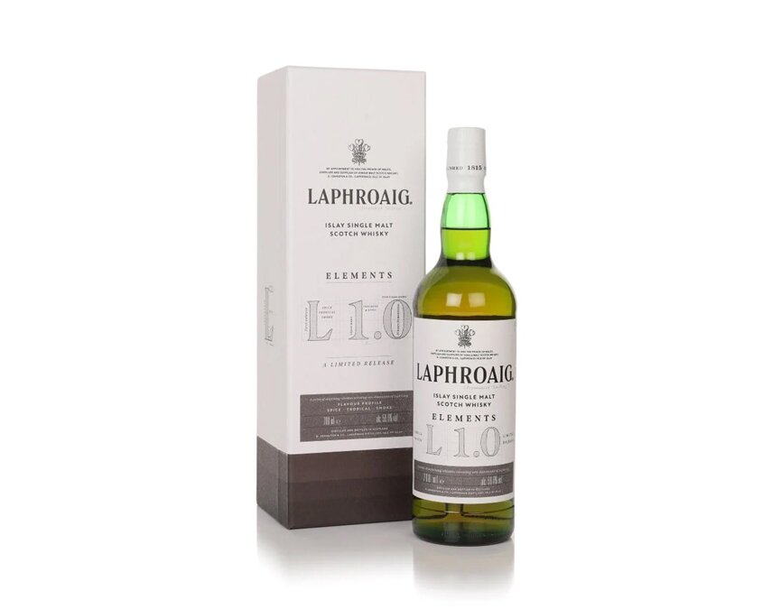 A bottle of Laphroaig Elements 1.0