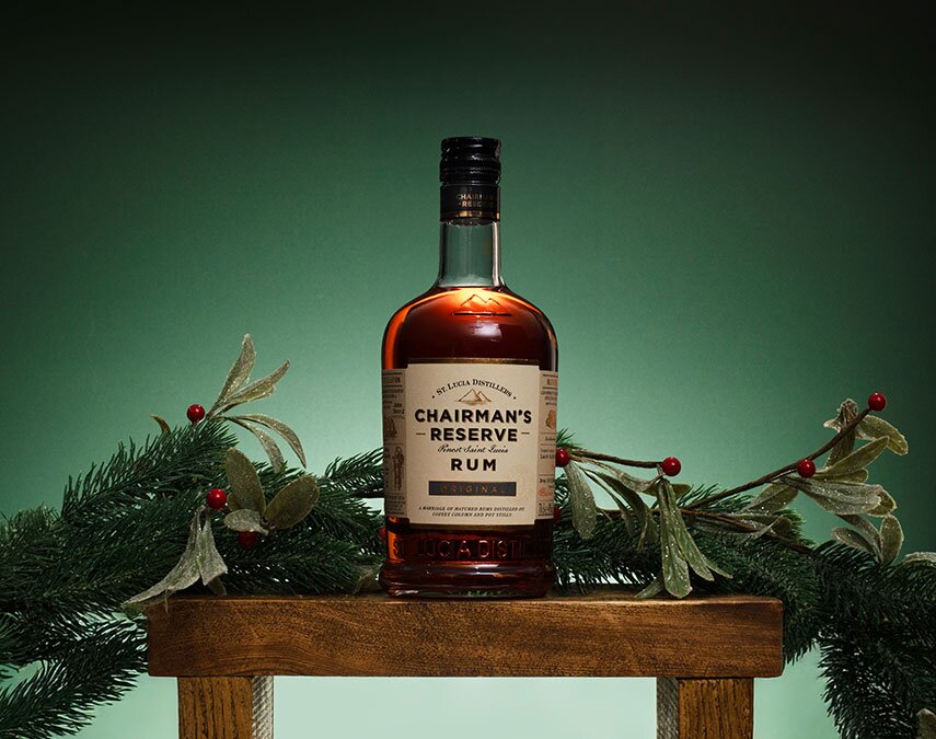 A bottle of Chairman's Reserve Finest St Lucia Rum