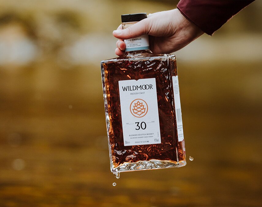 A bottle of Wildmoor 30 Year Old Rugged Coast.