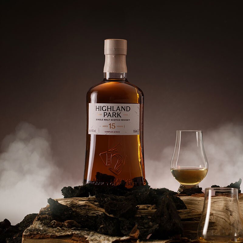 A bottle of Highland Park 15 Year Old.