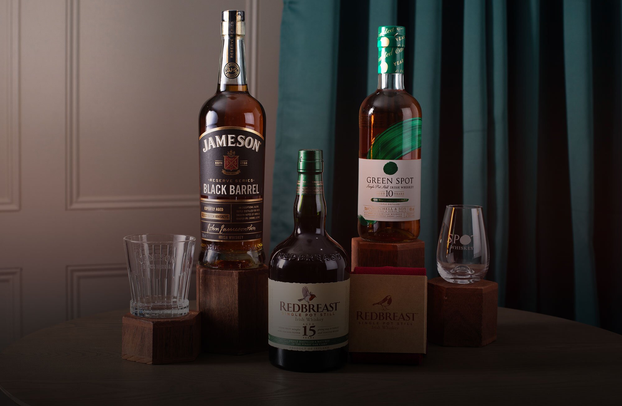 Spirit of India at Master of Malt, showing bottles of Broken Bat Gin, No Sleep Greater Than Gin, Hapusa Dry Gin, Greater Than Gin, Pipa Rum