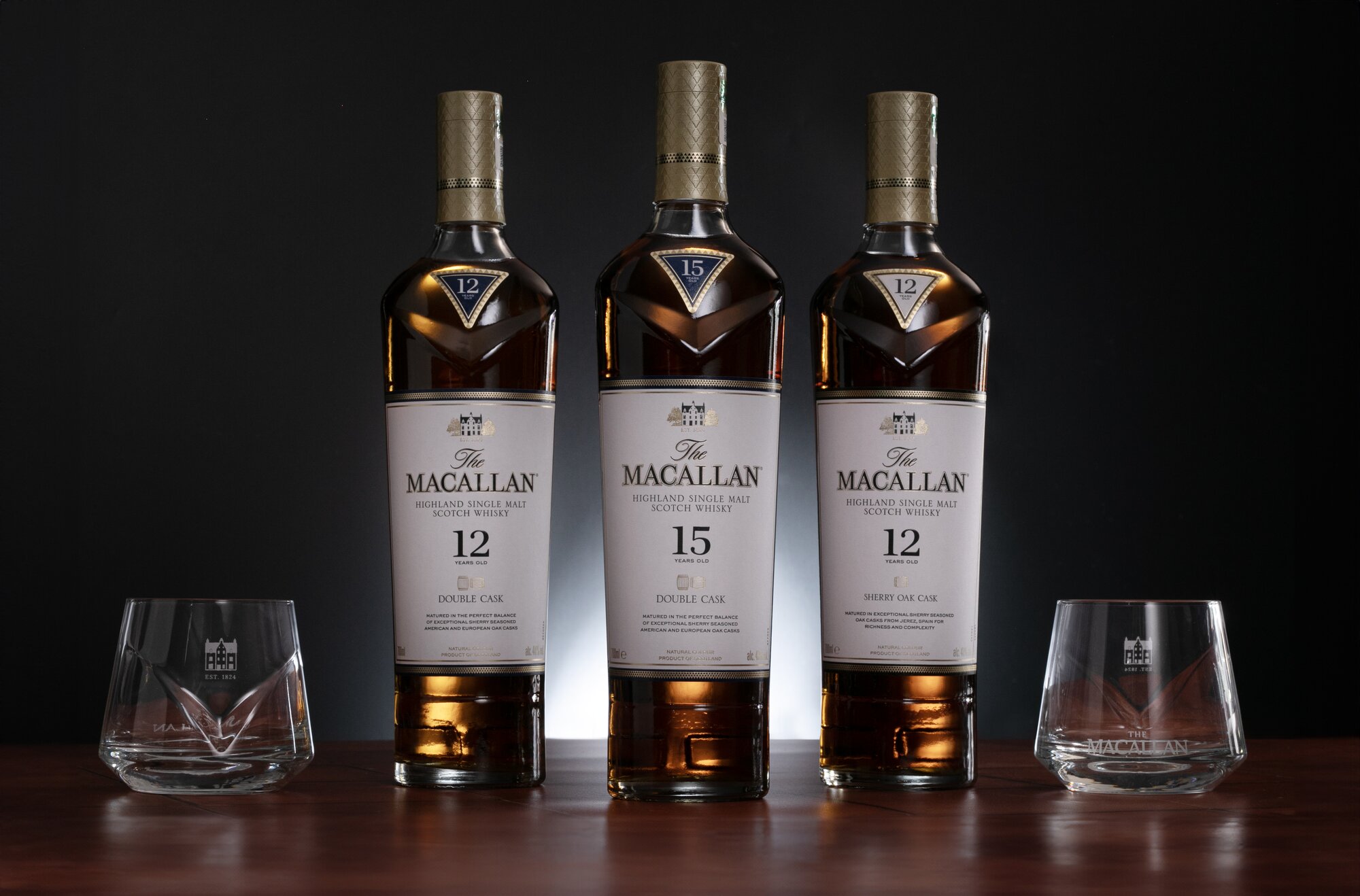 Three bottles of The Macallan.