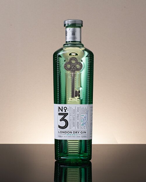 A bottle of No.3 Gin
