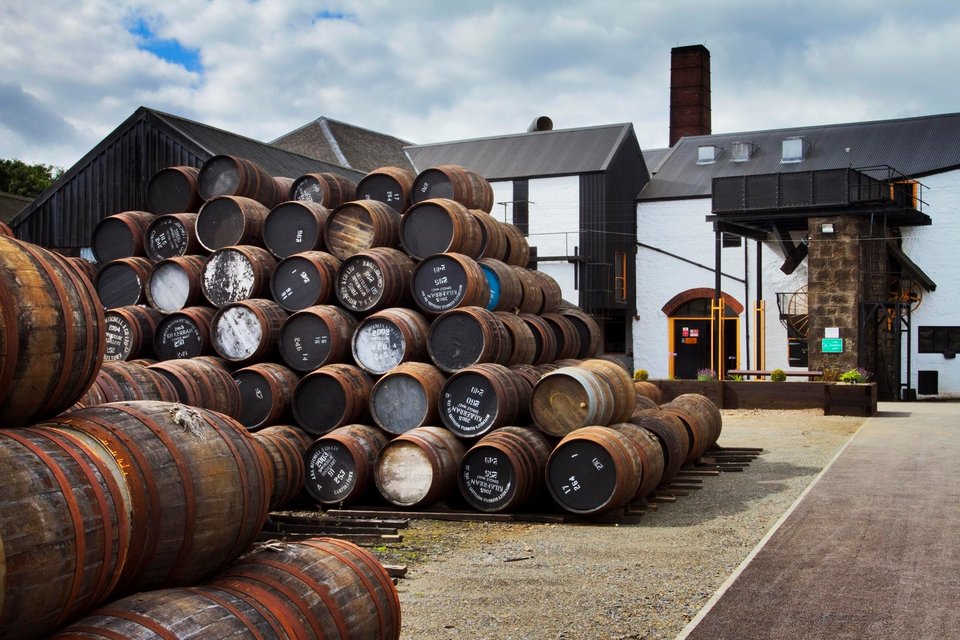 Casks maturing at Springbank Distillery