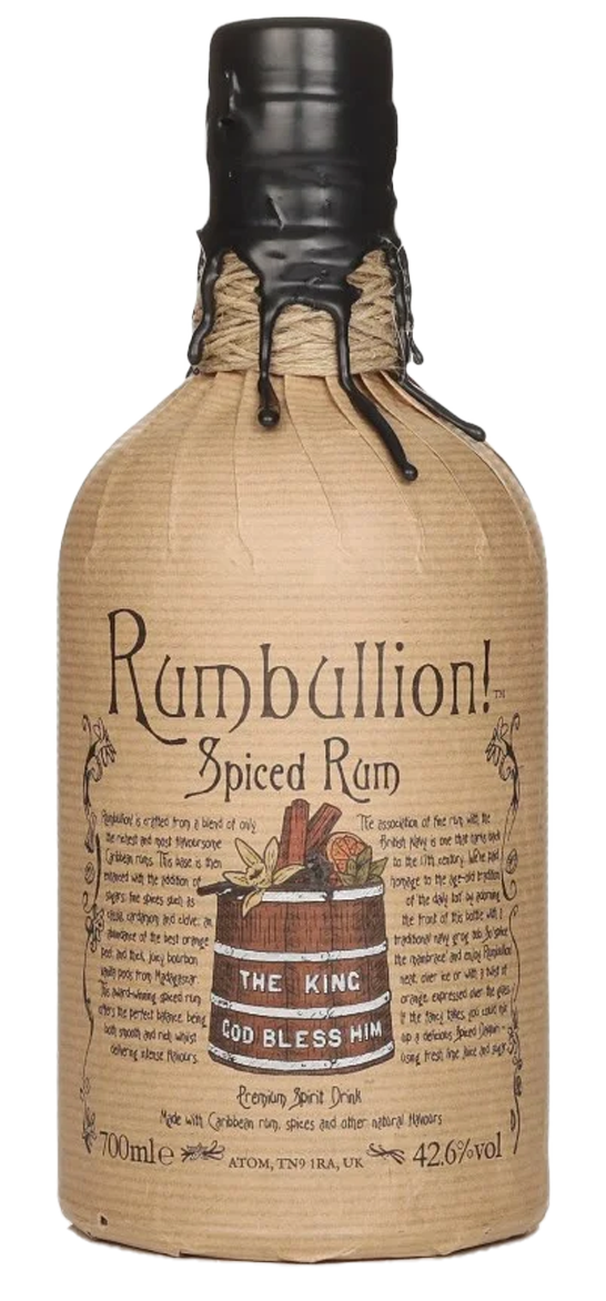 Rumbullion rum bottle