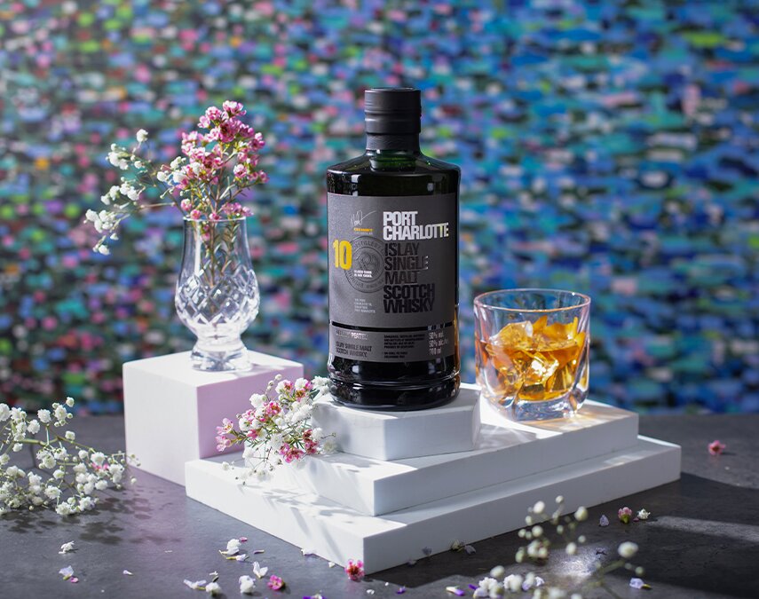 A bottle of Port Charlotte 10 Year Old.